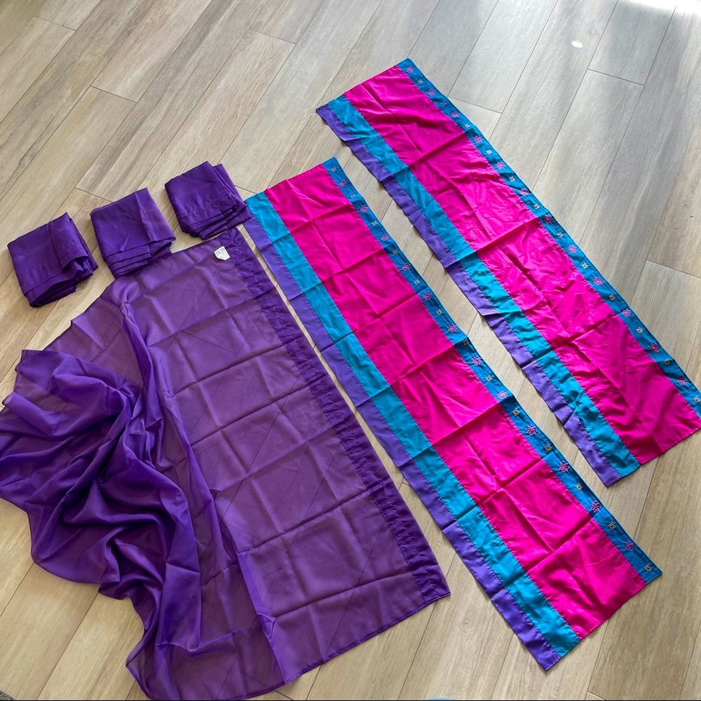 Girls Window treatments Valance 2 and 4 free Sheer Panals